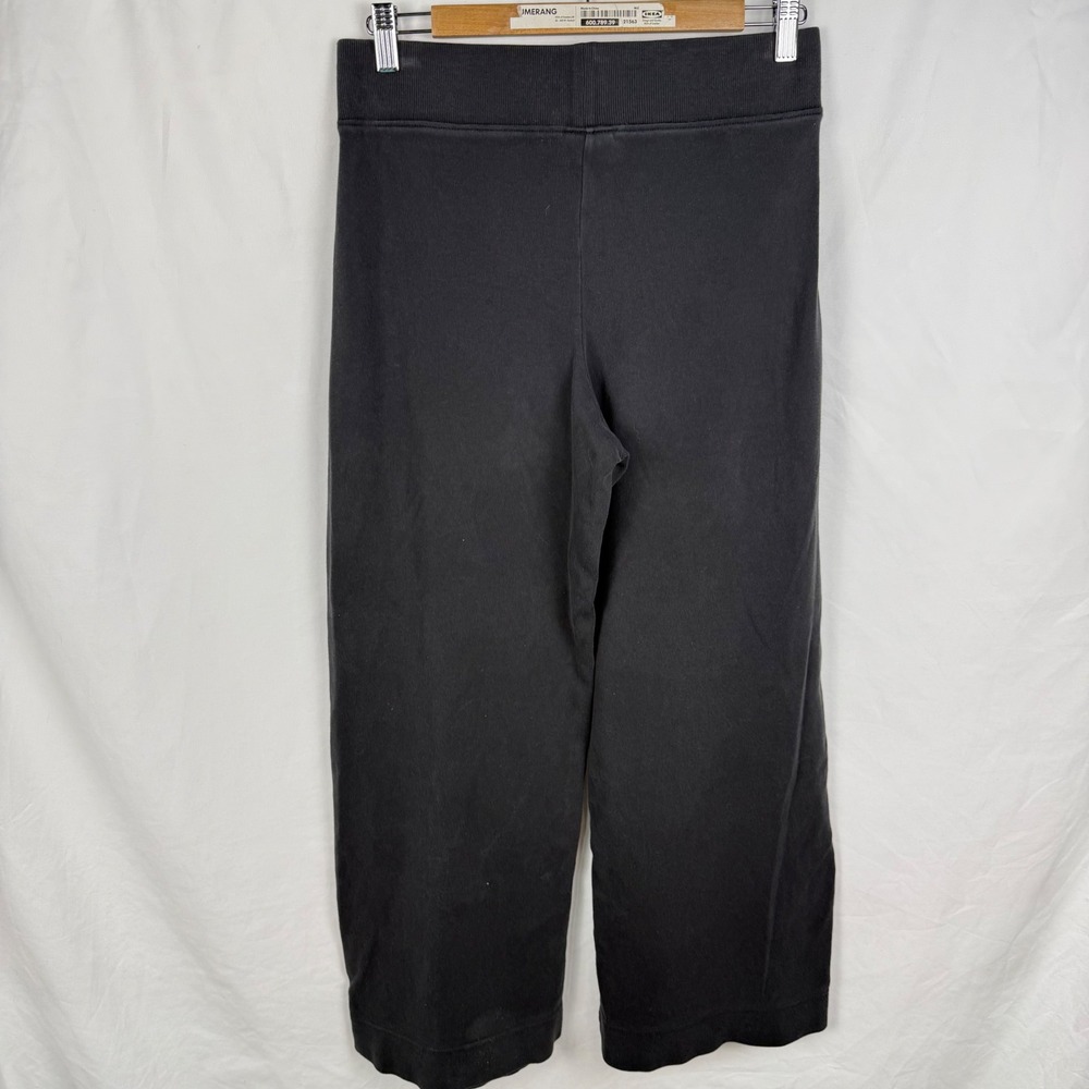 Pact Black Wide Leg Airplane Charcoal Gray Sweatpants Medium Loungewear Organic - Picture 10 of 12